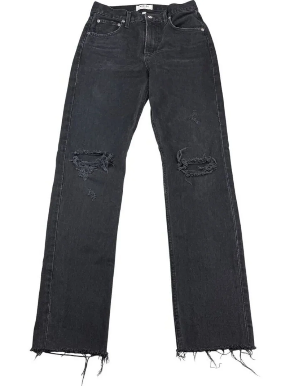 Agolde Cherie Straight Jeans High Rise Distortion